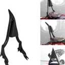 Motorcycle Rear Sissy Bar Detachable Passenger Backrest with Cushion Pad Fit for Harley Touring Road King Street Glide Electra Glide Road Glide FLHR FLHX FLHT FLTR 2009-2025 (Black 16")