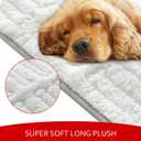 Dog Crate Mat(24" X 18"), Small Dog Bed for Crate, Soft Plush Bed Pad Machine Washable, Sleeping Mat with Anti Slip Bottom