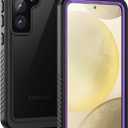Lanhiem for Samsung Galaxy S24+ Plus Phone Case, IP68 Waterproof Dustproof Case with Built-in Screen Protector, Rugged Full Body Shockproof Protective Cover for Galaxy S24 Plus 6.7 Inch, Purple