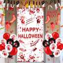 Halloween Party Decorations Set,Mystery Party Scream Banner,Hanging Swirls,Balloons