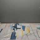 Pink Abstract Painting Large Wall Art Living Room Decor Blue Canvas Print Line Artwork Home Office Decoration 29x58 Inch