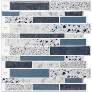 LONGKING Peel and Stick Backsplash Tile for Kitchen, Stick on Tile on Wall, Bathroom
