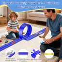 Flexible Race Track Toys for Kids: 20 Ft Flex Race Car Ramp Track with Suction Cups - Rolls Up Portable DIY Racetrack with 4 Racing Cars- Birthday Gifts for Boys Girls Ages 3+