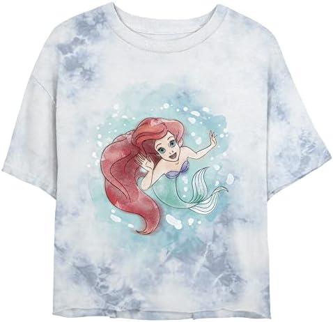 Disney Princess Sea Colors Comp_xx Women's Fast Fashion Short Sleeve Tee Shirt, S