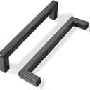 Khtumeware 30 Pack 5 inch Center to Center Solid Black Cabinet Pulls Square Bar Drawer Handles Cabinet Handles Matte Black Drawer Pulls Kitchen Cabinet Hardware