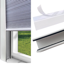 U Channel Blackout PVC Light Blocking Strips for Roller Blinds Light Gap Blockers Window Shades Side Tracks Cordless Shades/Bedroom Sleep, Fits Curtain Rod Bottom Thickness ≤1.3" (White,58",2Pcs)