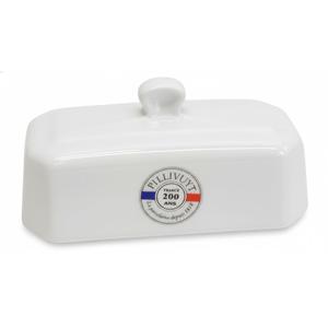 White Ceramic Butter Cover Dish Top Only