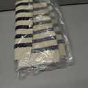 OLANLY Beige and Black Striped Rug 2' x 3' (24" x 36")  Washable Cotton Doormat for Indoor Outdoor Use, Layered Front Porch Rug for Entryway, Kitchen, Patio