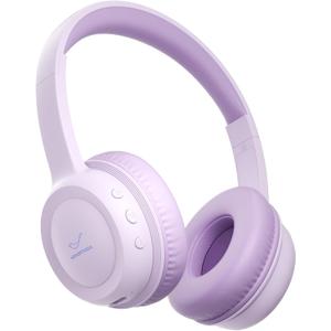 Kids Bluetooth Headphones,Kids Headphones Wireless with 85dB Volume Limiter, 30H Playtime, Adjustable Headband,Over-Ear Headphone for Kid School Online Class Travel(Purple)