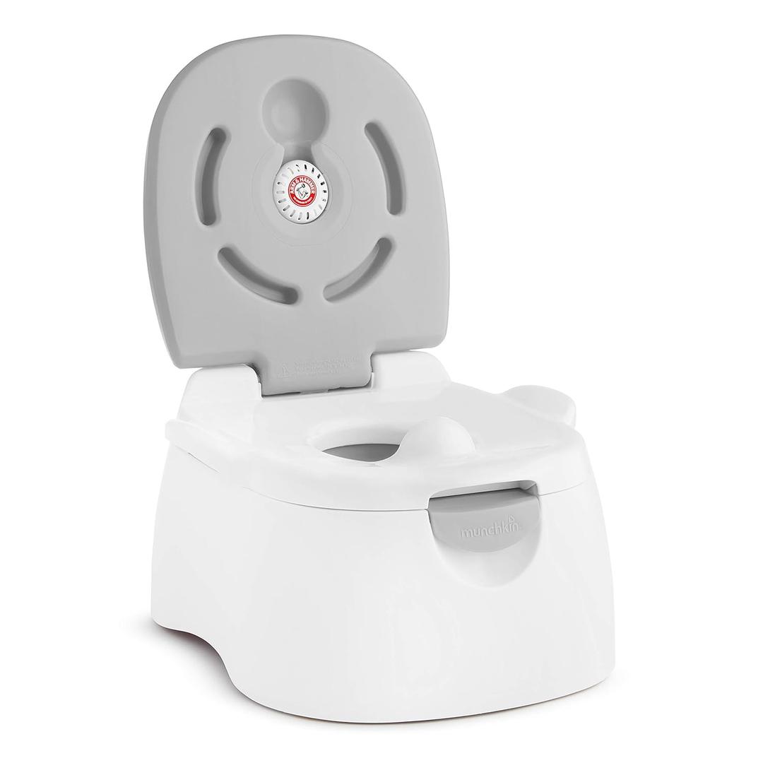 Munchkin Arm & Hammer Multi-Stage 3-in-1 Potty Seat, (Potty Chair, Trainer Ring and Step Stool), Grey