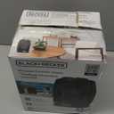 BLACK+DECKER Personal Ceramic Heater, Space Heater for Office Desk, Home Office & Personal Use Desk, 2 Heat & Fan Only Settings, Adjustable Thermostat, BHDC201, Black