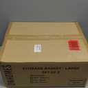 Wicker Storage Baskets for Shelves with Wooden Handles, Ella Seagrass Wicker Baskets for Shelves & Storage, Handwoven Seagrass & Water Hyacinth Baskets, Set of 2, Large, Natural