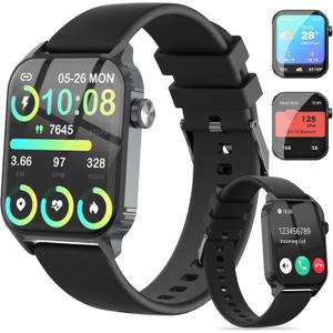 Smart Watch for Men, 120 Sports Modes Smartwatch with 1.83" HD, Alexa Built-in, Heart Rate/Sleep Monitor, IP67 Waterproof, Bluetooth Call & Music Control Fitness Watch for iPhone/Android (Black)