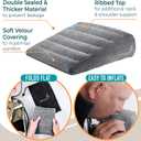 Circa Air Inflatable Wedge Pillow for Traveling - Travel Wedge Pillows for Sleeping in Bed, Acid Reflux, Sleep Apnea, Snoring for Back, Knee, Leg Elevation and Side Sleepers, Blow up Cushion