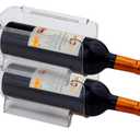 2 Pack Plastic Stackable Water Bottle and Wine Rack Storage Organizer for Kitchen Countertops, Pantry, Fridge, Clear