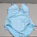 BMJL Women's Tummy Control Swimsuits Ruched One Piece Bathing Suit Double Straps Deep V Neck Drawstring Swimsuit, Size L