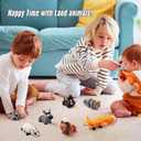 2 x 12 PCS 3D Printed Animals Figures Set,Little Animals Articulated Flexible Fidget Toy,Mini Animal Figurines Toy,3D Printed Cute Animal Toys Home, Office, Executive Desk for Christmas Decoration