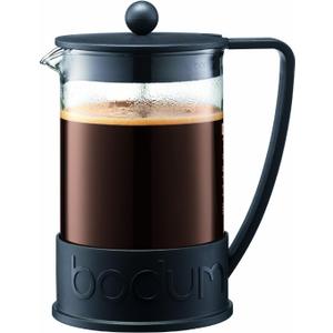 Bodum 51oz Brazil French Press Coffee Maker, High-Heat Borosilicate Glass, Black - Made in Portugal