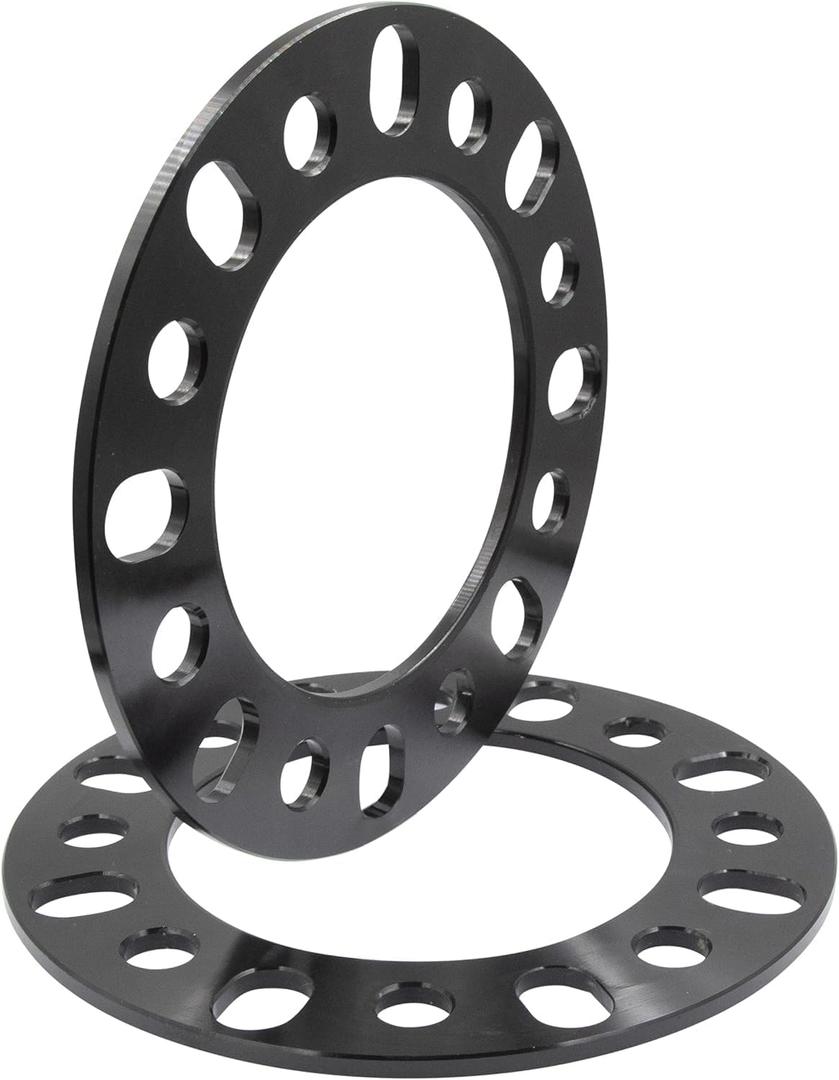 Wheel Accessories Parts 2 Pcs Universal Wheel Spacers 6mm 1/4" Thick Fits Bolt Patterns (8x6.50) 8x165.1mm 8x170mm 8x180mm Fits Chevy Siverado 2500 3500  Ford F250 F350  Ram 2500 3500