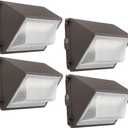 kadision LED Wall Pack 100W 13000lm 5000K Daylight 100-277V, IP65 Waterproof Dusk-to-Dawn Outdoor Lighting for Security, ETL Listed (4 Pack)