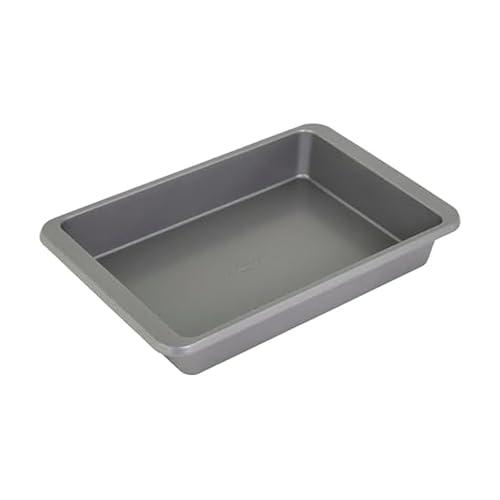 KitchenAid Nonstick Swiss Engineered Aluminized Steel Cake Pan, Dishwasher Safe, Contour Silver, 9 x 13 Inch