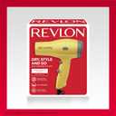 REVLON Compact Hair Dryer | 1875W Lightweight Design, Perfect for Travel, (Yellow), Plastic