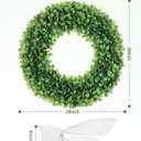 32 inch Artificial Large Boxwood Wreath for Front Door, Greenery Spring Summer Wreath for All Seasons, St Patrick's Day Decoration, Farmhouse Garden Wedding Indoor Outdoor Decor