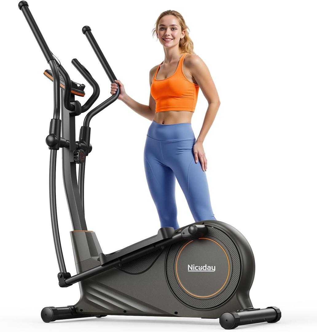 Niceday Elliptical Exercise Machine, Elliptcal Machine for Home, 15.5IN&16IN&20IN Stride Elliptical Machine, 500LBS Loading Capacity, Elliptcal Training Machine with 16 Level Resistance