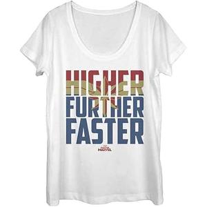 Marvel Higher Faster Fill Women's Short Sleeve Tee Shirt, Large