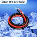 Dastard 6 Gauge Wire, Extra Flexible Silicone Insulated 6 AWG Stranded Tinned Copper Wire 10ftRed and Black Each 5ft Separated High Temperature 6AWG Battery Wire 200 600V - Inverter, Car, Auto