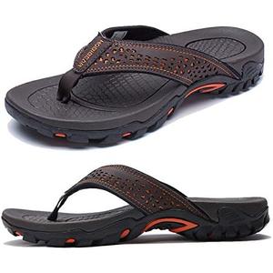 KIIU Mens Thong Sandals Indoor and Outdoor Beach Flip Flop, Size 42