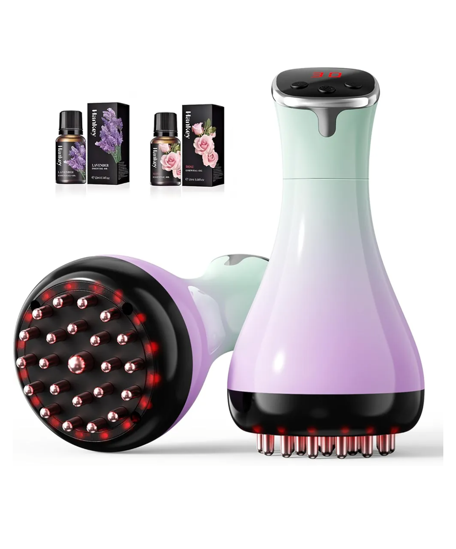 Lymphatic Drainage Massager, Anti-Cellulite Massager For Body Cellulite and Thigh & Belly Stretch Marks Reduction, Handheld Massage tools for lymphedema & lipedema, Sciatica Nerve pain relief Devices