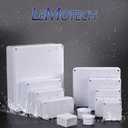 LeMotech Junction Box, Electrical Box IP65 Water Resistant Dustproof ABS Plastic Project Enclosure for Electronics White 5.9 x 5.9 x 2.8 inch