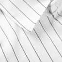 Boys Short Sleeve Button Down Oxford Striped Casual Dress Shirt Summer Tops White Tag 120CM - 4T
