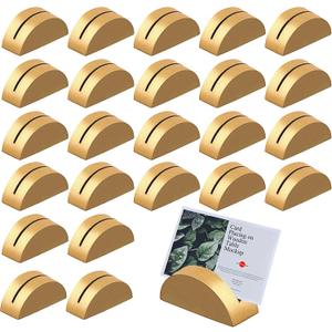 10 PCS Gold Place Card Holders for Table, Lightweight Wooden Wedding Table Number Stands