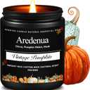 2 x Vintage Pumpkin Candle  Warm Holiday Pumpkin Scent, Cozy Christmas Winter Seasonal Candles for Home, Hand-Poured Soy Candles for Christmas Dcor & Cozy Gifting (Black-7oz)