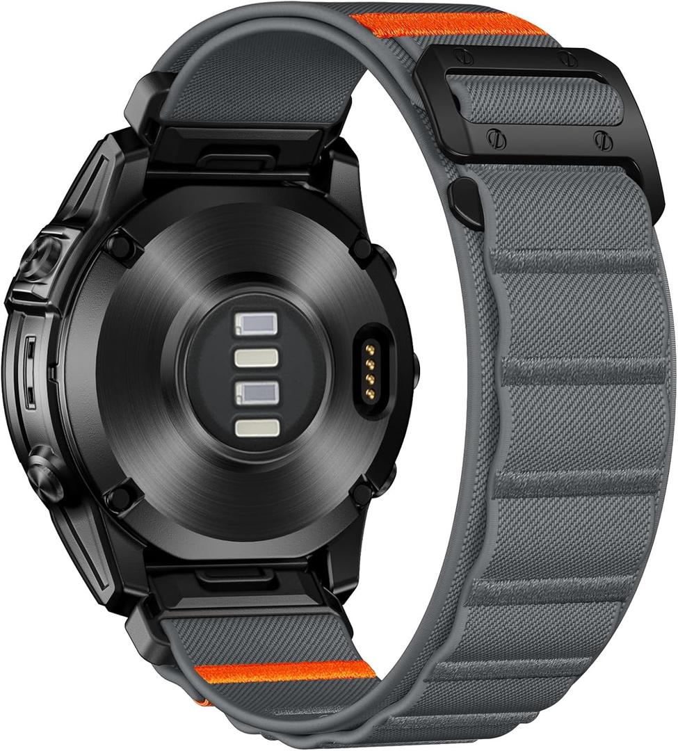 Bandletic Compatible with Garmin Fenix 8 51mm 7X 6X 5X Watch Band - 26mm Quick Fit Rugged Nylon Strap for Fenix 7X 6X Pro/5X Plus/3/3 HR/Instinct 2X Solar 3 50mm /Enduro/Quatix 7X/Tactix 8/Epix Pro 2