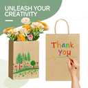 ECOEXTRA Gift Bags 100Pcs Brown Paper Bags with Handles Bulk 8x4.5x10.8 Inch Paper Gift Bag Medium Size, Kraft Paper Bag, Grocery Shopping Retail, Birthday Party Favors Wedding Sacks