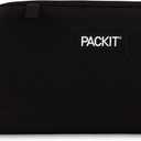 PackIt Freezable Snack Box, Black, Built with EcoFreeze Technology, Collapsible, Reusable, Zip Closure with Buckle Handle, Perfect All Ages and Fresh Snacks on the go
