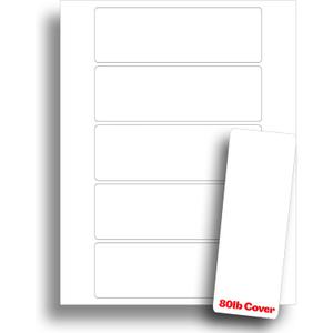 Printable Bookmarks - Blank Bookmark Printing Paper for Inkjet & Laser Printers - 2" x 6" Perforated Bookmarks 5 per Page - 25 Sheets / 125 Book Marks (Bright White)