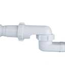 Bath Shower Drain Low Profile p Trap 1 1/2" Bath Flat Trap Kit for Acrylic bathtubs(Waste, Plastic Flexible Pipe + Trap)