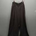 Leg Pants for Women - Casual Soft High Waist Lounge Pants Loose Comfy Stretchy Trousers , Size M, Brown, Black, Beige, 3 pcs