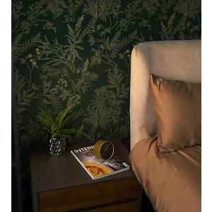 Peel and Stick Wallpaper Dark Green and Gold Floral Wallpaper Vintage Flower and Leaf Contact Paper for Cabinets Self-Adhesive Removable Wallpaper for Bedroom Bathroom Kitchen 394"x17.3"