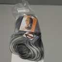 SEIKEA Versatile Drawstring Ponytail Extension, 26" Long Wavy Multi Layered Clip in Ponytail Hair Extensions Stand Up High Fake Pony Tail Soft Natural Synthetic Hairpiece, Silver Grey to White