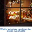 2 x White Chalk Markers 6 Pcs/Pack Chalkboard Markers Erasable Fine tip & Jumbo tip White Car Chalk Window Markers Washable for Cars, Blackboard, Glass, Auto, Window, Mirrors, Menu [1, 5, 8, 10, 11, 15mm]