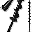 LONGRUN Post Hole Digger 0.79"(20mm) Inner Shaft Head Earth Auger Drill Bit, Fence Hole Digger Solid Spiral Augers, Garden Hole Digging Drill Bit for Planting Trees, Bulb, Earth Burrowing-2" x 31.5"
