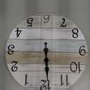 CHYLIN Wall Clock, Silent Non Ticking Battery Operated, Rustic Coastal Country Clock Decorative for Bathroom Kitchen Bedroom 8 (B-white,brown,blue)
