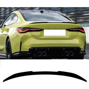 2021-2026 Glossy Black Trunk Spoiler Wing Compatible with BMW 4 Series 2 Door Coupe G22 G82 430i M440i xDrive 2022 2023 2024 2025