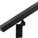 11Feet Matte Black Handrails Kit for Indoor Outdoor Stairs，Modern Aluminum Handrail Set,2" X1" Grab bar,Adjustable 304 Stainless Steel Brackets Included，Rust Free