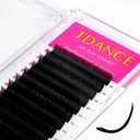 TDANCE Flat Lashes Eyelash Extensions 0.15/0.2mm Thickness Super Soft Air Flat Lash Extension Ellipse Eyelash Extension Matte Black Flat Eyelash Extensions Salon Use(Air Flat,0.2-C,13mm)
